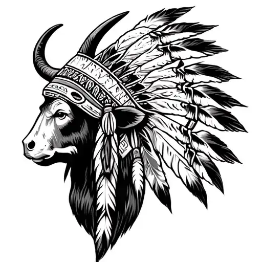 Native American Bull Headdress