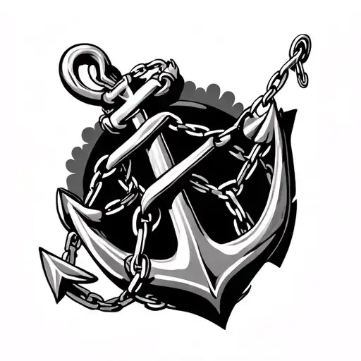 Anchor With Chains And 7 Deadly Sins