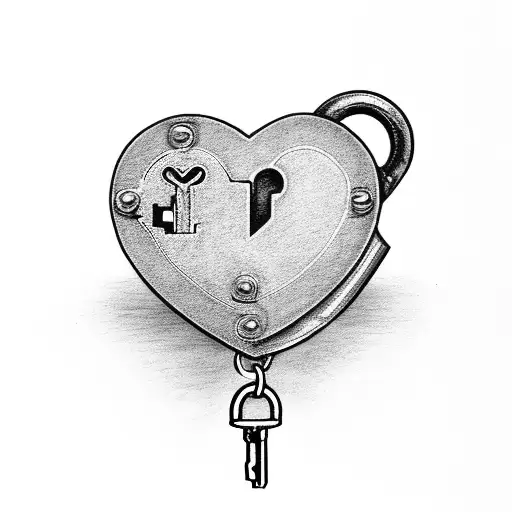A Cute Heart-shaped Lock And Key Representing The Bond Between Best Friends