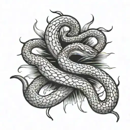 A Combination Of The Sun And The Snake