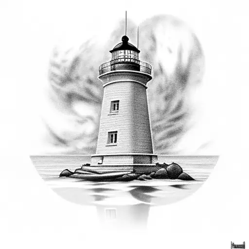 Lighthouse With Roman Numerals