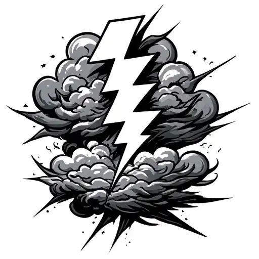 Thunder Bolt In Cloud