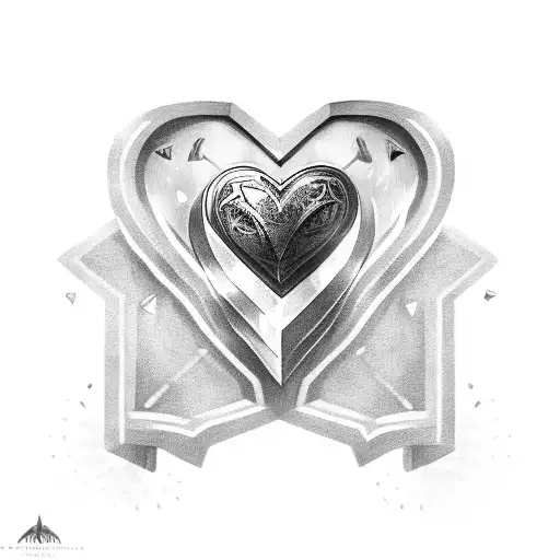 Heart Shaped Broken Shield