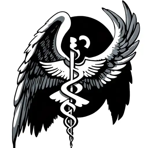 Guardian Angel With Medical Symbol