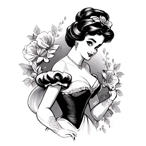 Disney Belle Pinup Girl