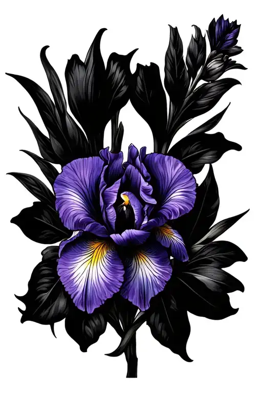 Iris Violet Flowers Strength Survivor Love