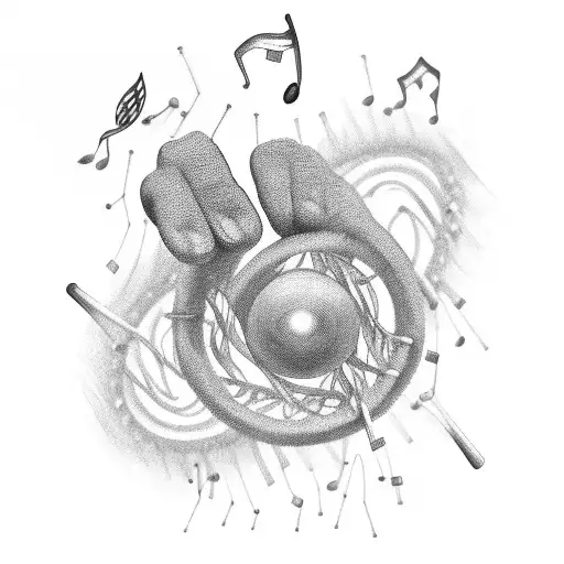 Dna Where Musical Notes Come In And A Palm Comes Out At The End