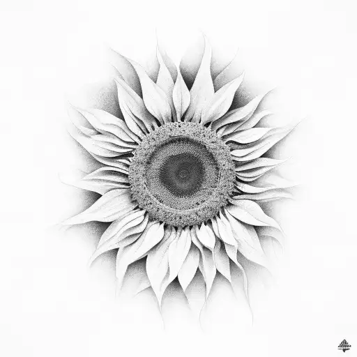 An Abstract Representation Of A Field Made Up Of Sunflower Petals