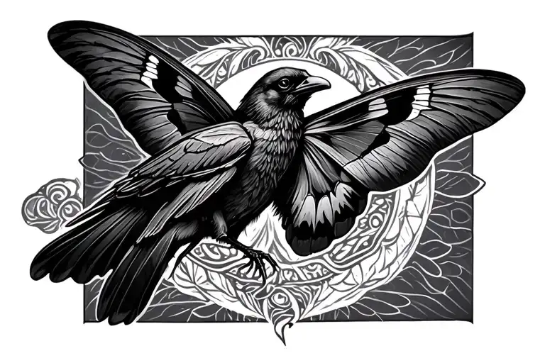 Crow And Moth