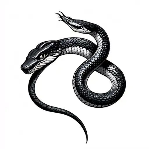 Neo Traditional Snake
