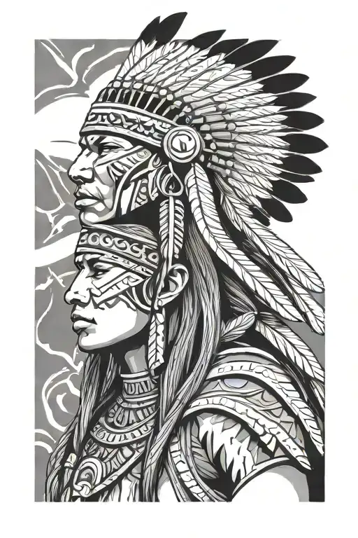 Native American Girl Warrior