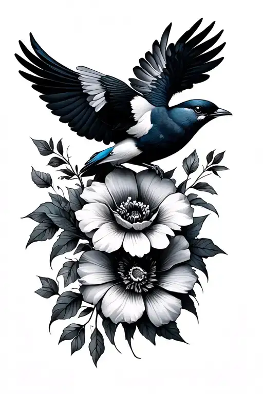 Flowers And Bird And Freedom