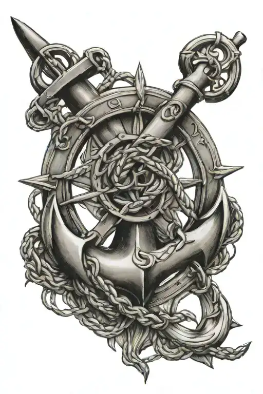Navy Ship Anchor Connected