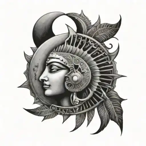 The Sun And Moon Egypt Style