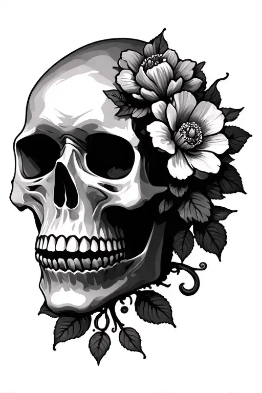Flower Skull Meaningful