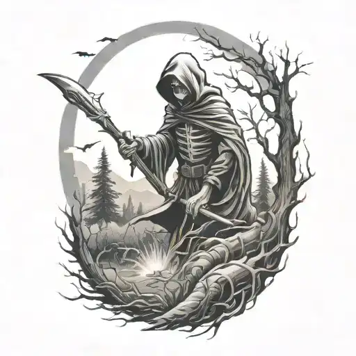 Grim Reaper Forest Landscape