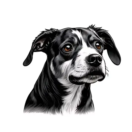 Dog Memorial Tattoo Design Combining Tito's Vodka And Lamb Chop