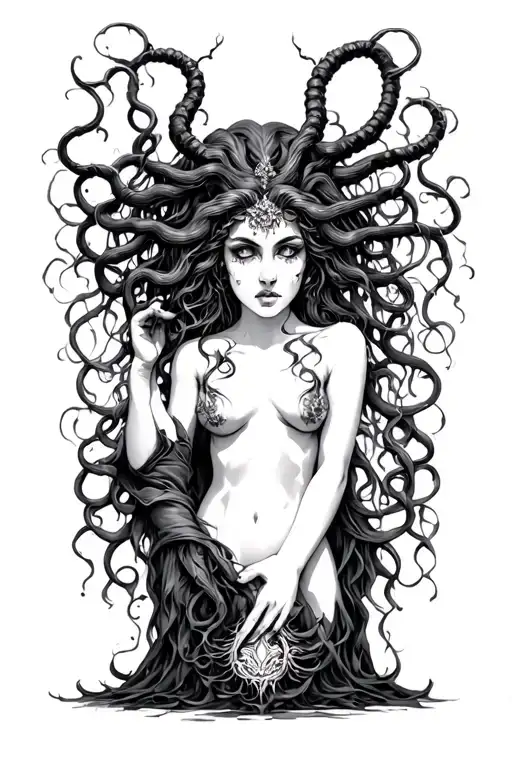 Medusa Lilith And Hecate Goddess