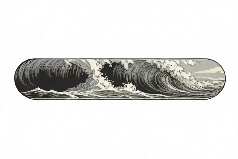 I Want A White Ink Tattoo With Waves