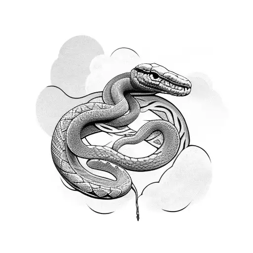 Snake With Clouds