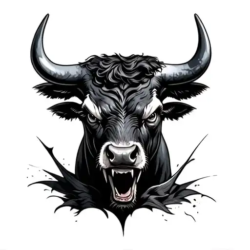 Realistic Angry Bull