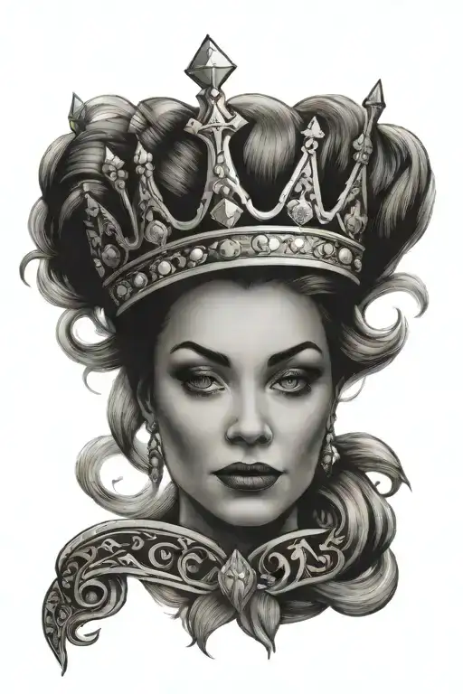 Diamond With Queen Crown