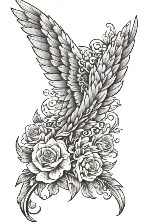 Flower Angel Wing