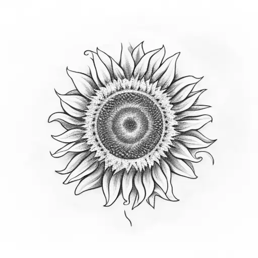 Sunflower Bloom Under Moonlight