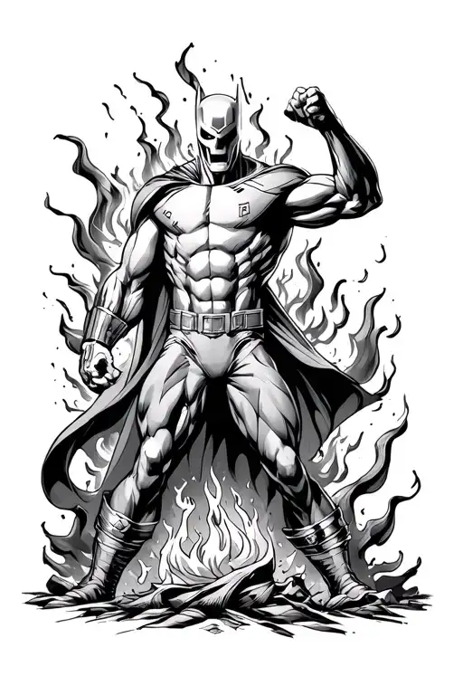 Marvel Superhero Emerging Victoriously From The Ashes Of Death