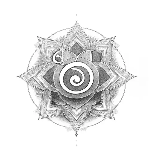 Unalome Treble Clef Lotus With The Stars