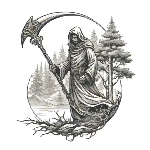 Grim Reaper Forest Landscape