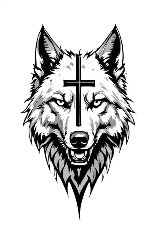 Black Wolf Iron Cross