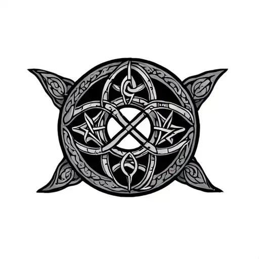 Celtic Circle With Male Symble In The Center