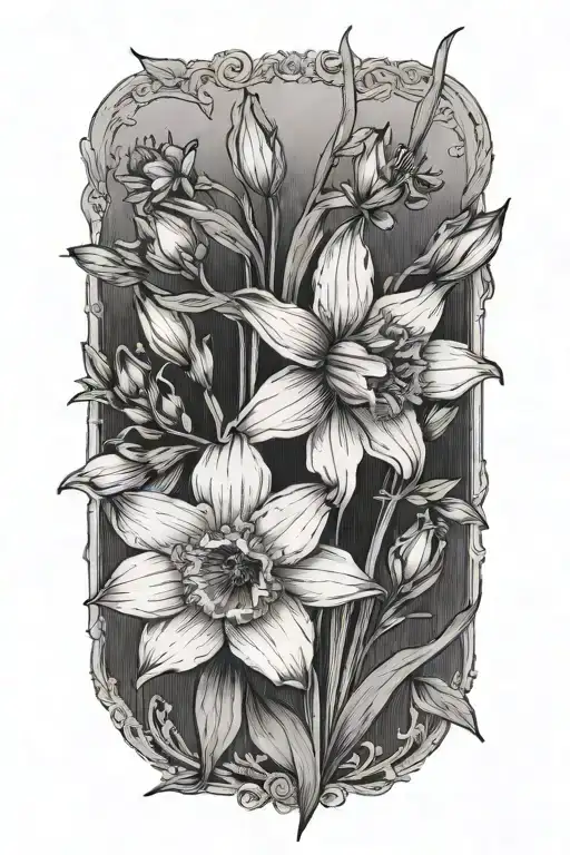 Narcissus Violet Lavender And Sage Flower