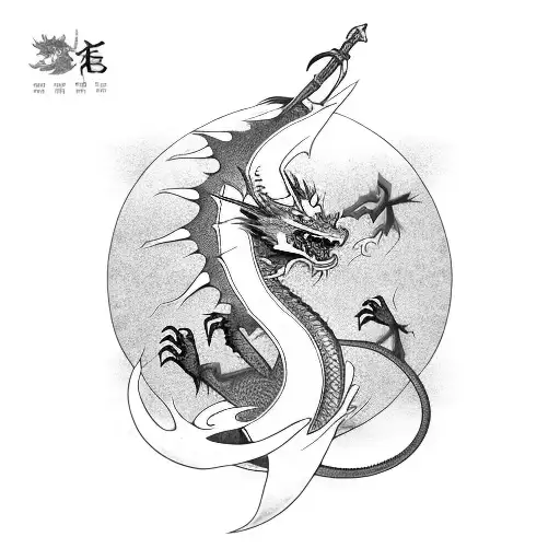Dragon With Katana