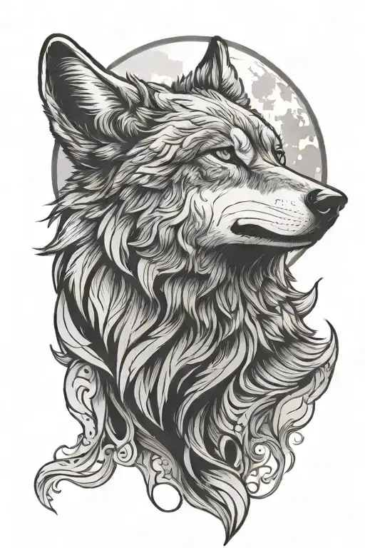 Wolf Howling At The Moon