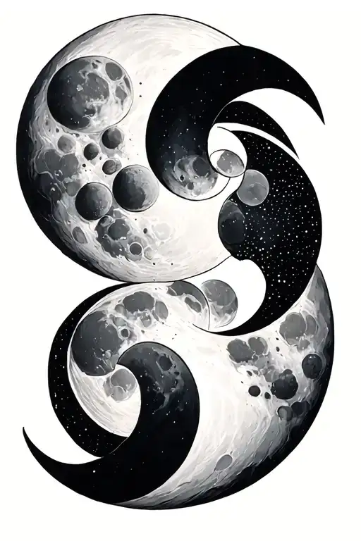 Moon Phase Design Incorporating Elements