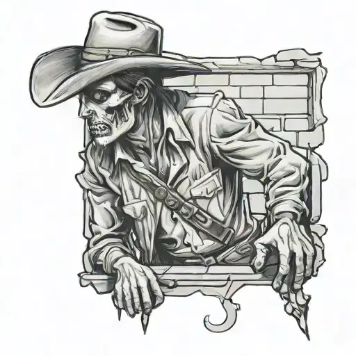 Undead Cowboy Leaning Against The Wall