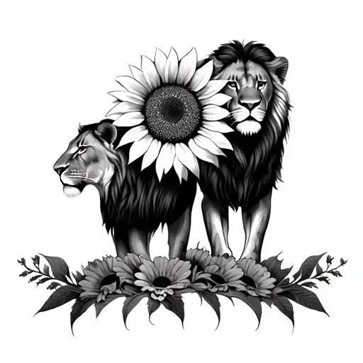 Sunflower And Lionesses