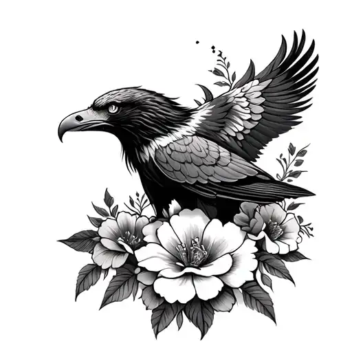 Flowers Sea Eagle India Girl