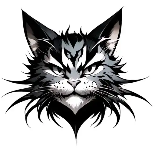 Cheshire Cat Samurai Cyberpunk