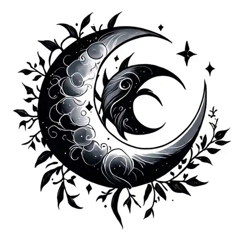 Crescent Moon Intertwined