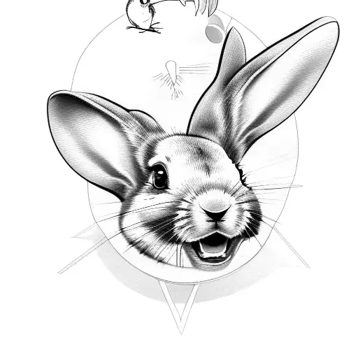 A Dog Chasing A Rabbit