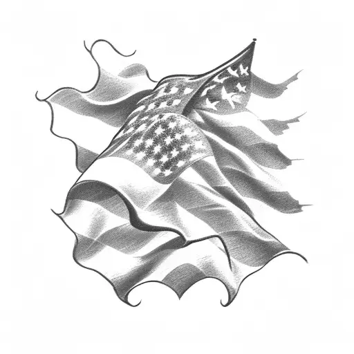 Gun With American Flag