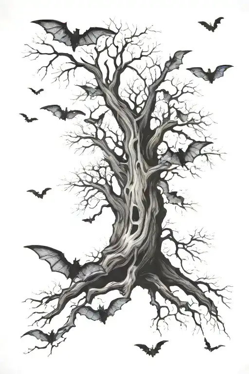 Tree And Bats