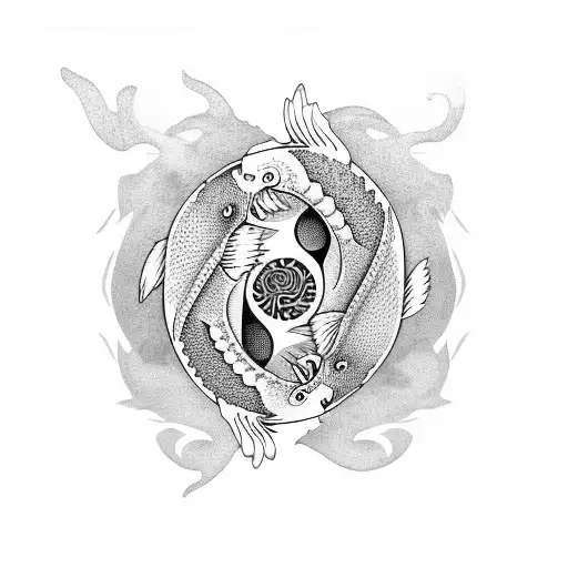 Yin Yang Koi Fish