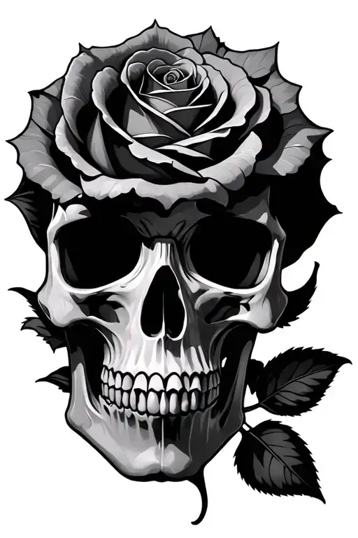 Nature Skull Rose