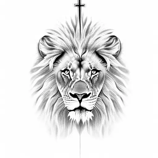 Lion With Cross