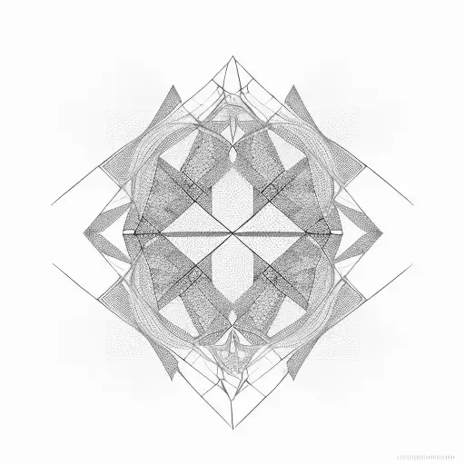 Abstract Geometric Pattern Inspired By The Concept Of Straight And Narrow