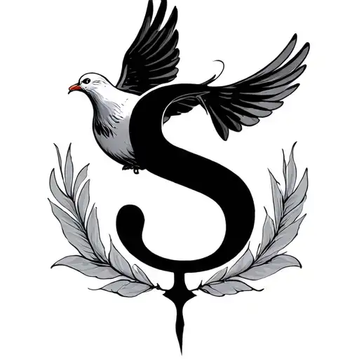 Dove Flying With Letter S Letter Letter Should Be Suttle